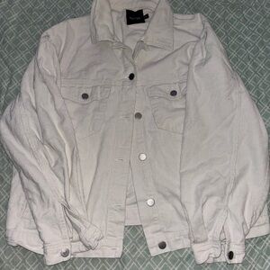 Nasty Gal White Corduroy Jacket